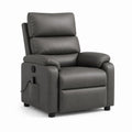 Fauteuil relax électrique gris en PU avec télécommande 98 x 85 x 92 cm
