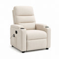 Fauteuil relax électrique inclinable beige en polyester 90 x 95 x 102 cm