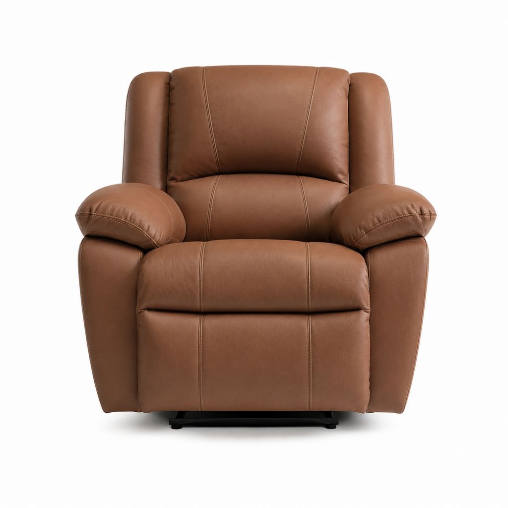 Fauteuil relax inclinable marron en polyuréthane 92 x 98 x 102 cm
