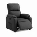 Fauteuil relax manuel inclinable noir en cuir PU 90 x 95 x 102 cm