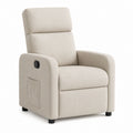 Fauteuil relax inclinable manuel beige en polyester 85 x 90 x 103 cm